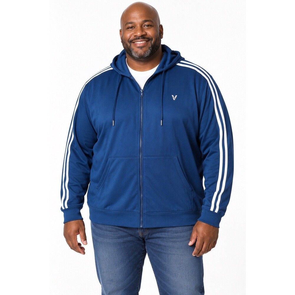 Victory Threads Full Zip Hoodie Blue White Size 4X  New Athleisure  Streetwear